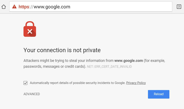 Google Warning for HTTP Website