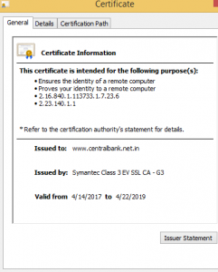 Symantec EV SSL Certificate