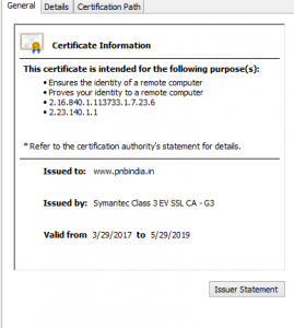 Symantec EV SSL Certificate