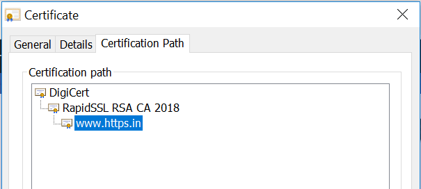 SSL Certificate Chain