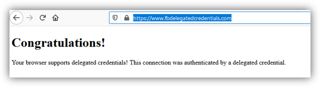 Delegated Credentials Success