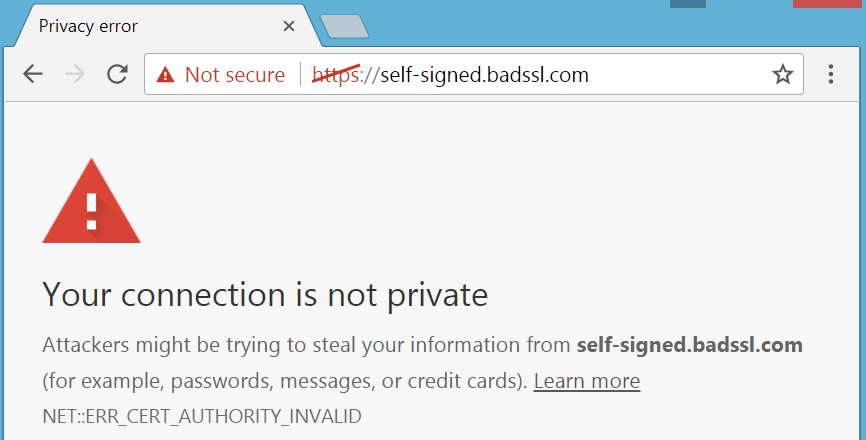 Self Signed SSL Certificate