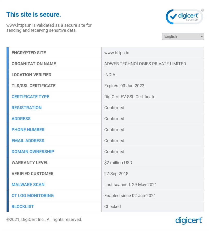 DigiCert Smart Seal Information