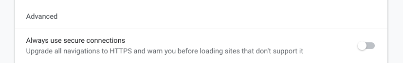 chrome-https-only-mode