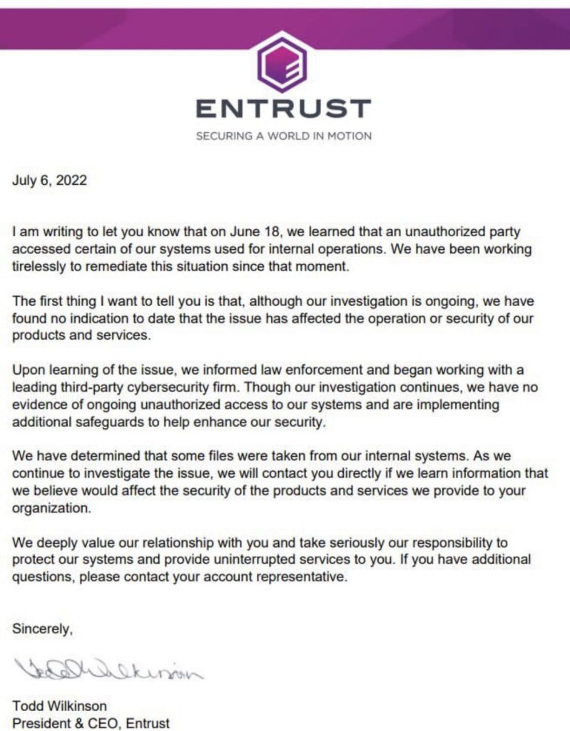 Did a Hacker Break into the Entrust Network? - Security Boulevard