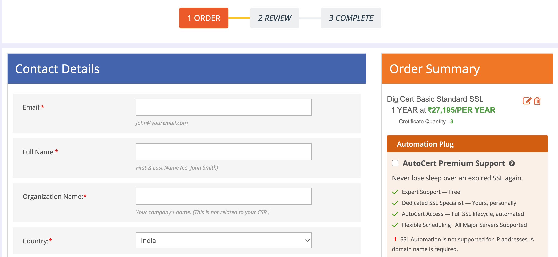 AutoCert-Add to cart